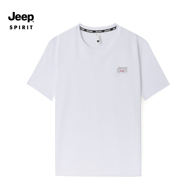 JEEPSPIRIT夏季休闲T恤男款户外透气简约运动经典时尚纯色简约
