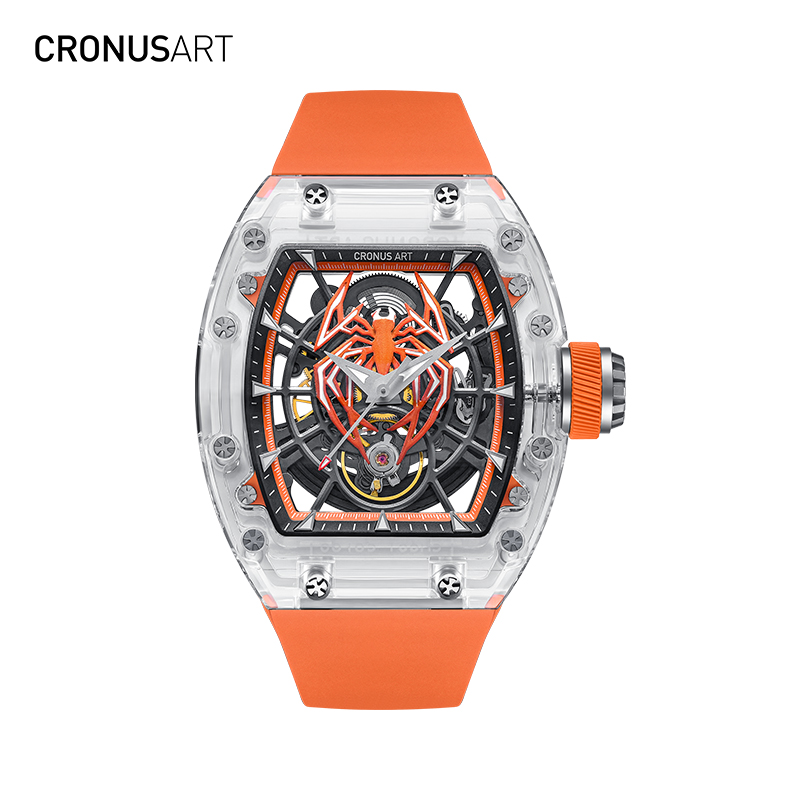 CronusArt克洛斯蜘蛛腕表时尚防水潮流机械多功能腕表夜光男腕表