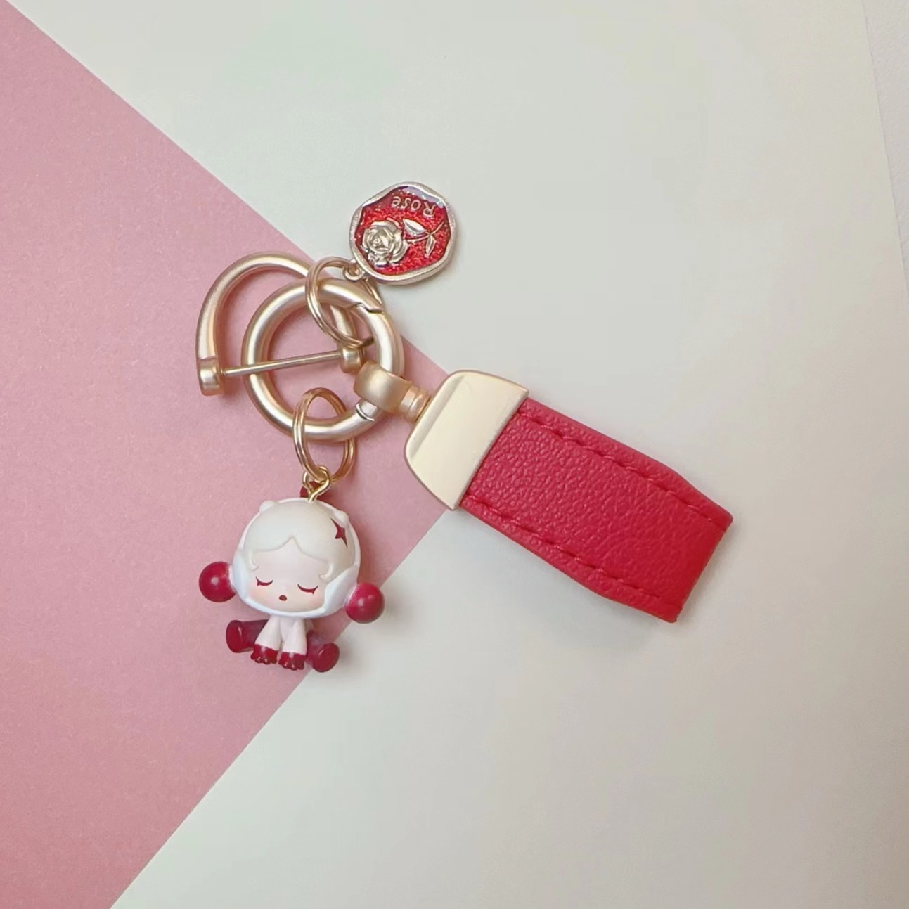 [B]创意萌粒钥匙扣原创手作情侣生日礼物手机挂件包包挂饰