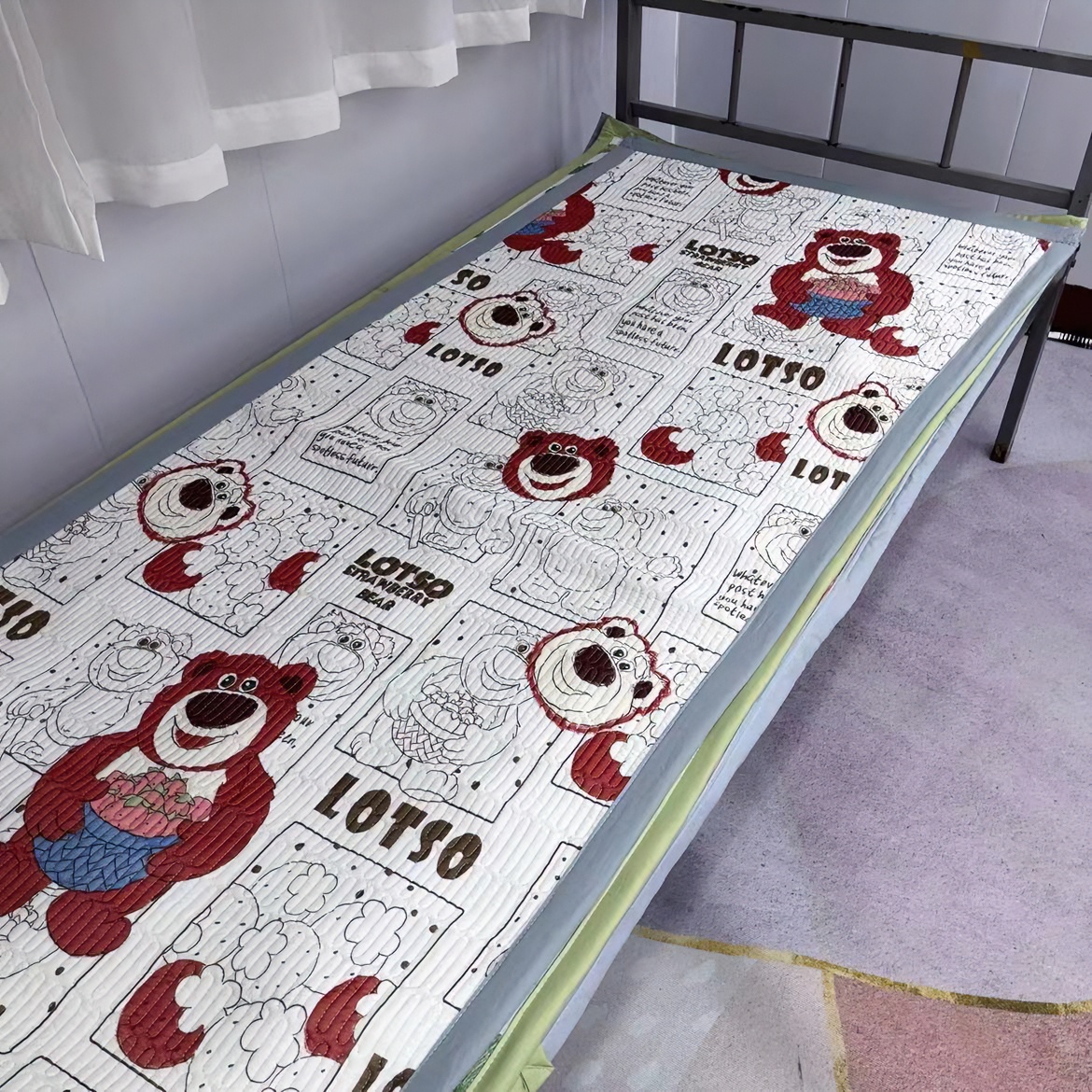 【夏季新款】凉感丝单人床盖宿舍绗缝机洗透气单人床盖加厚