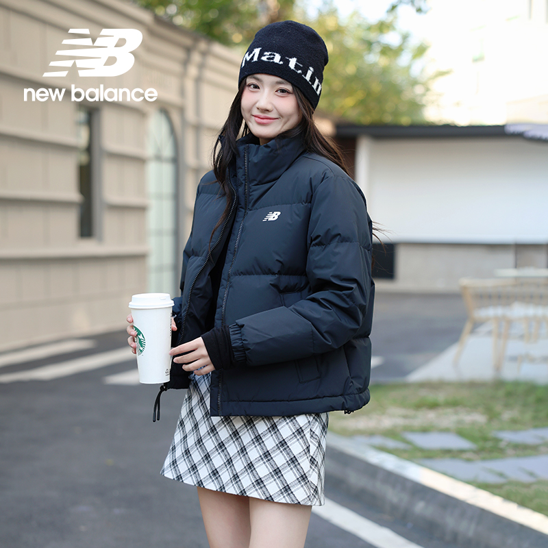 NEW BALANCE 女款秋冬款立领短款保暖冬季时尚简约羽绒服AWJ44306