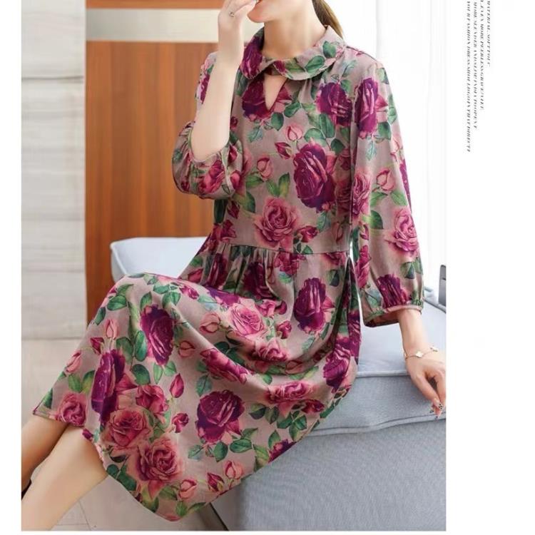 QZ79时尚休闲绿色连衣裙