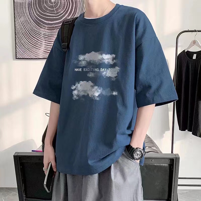 Z男士男装上衣百搭半袖宽松港风ins