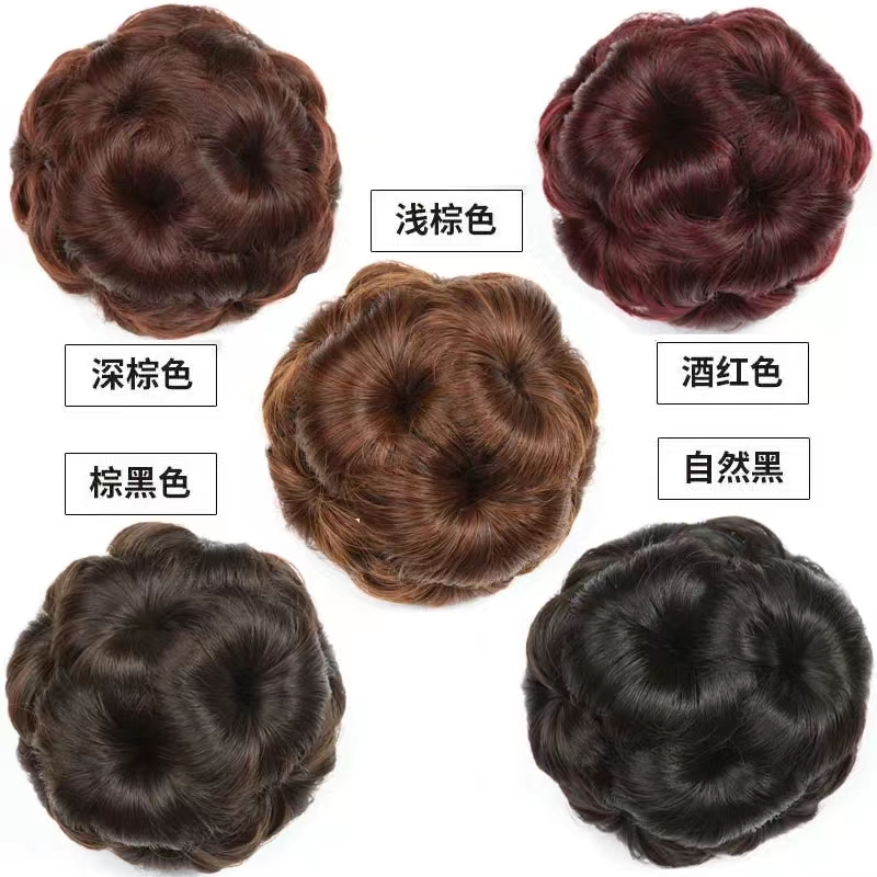 假发造型发包九朵花爪夹假发圈女生盘发新娘丸子头发包抓夹花苞头