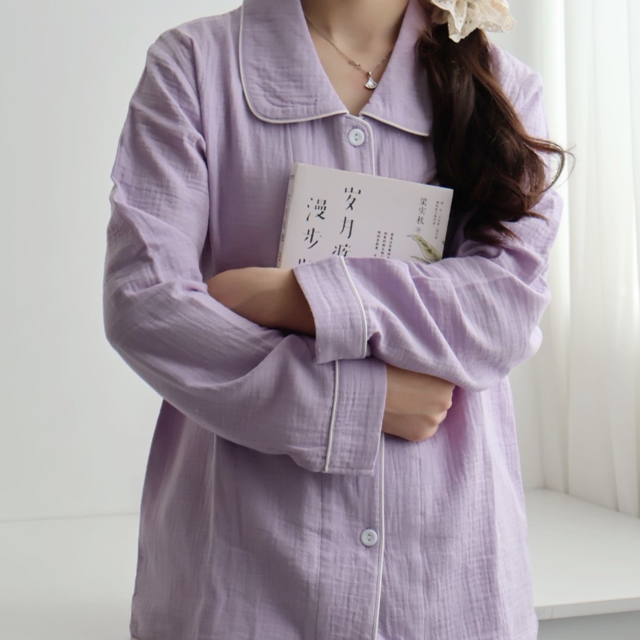简约棉糖糖睡衣长袖纯棉透气春秋甜美宽松舒适