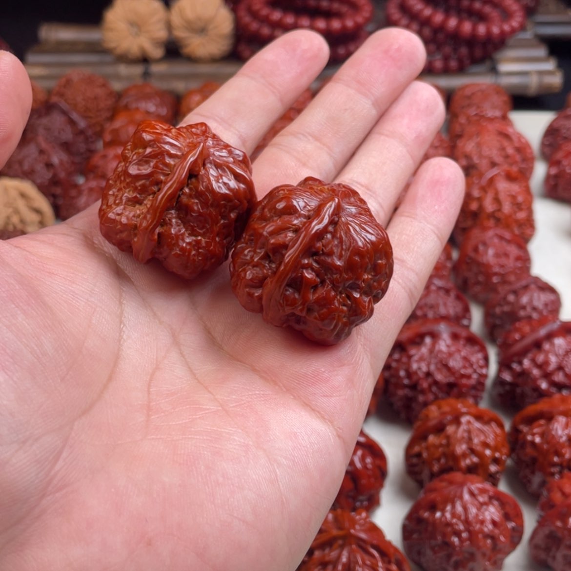【闪购商品】文玩核桃把件一帆风顺88