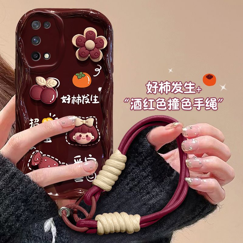 好柿发生女孩oppok7x手机壳PERM00防摔可爱ins网红公仔女新款软壳