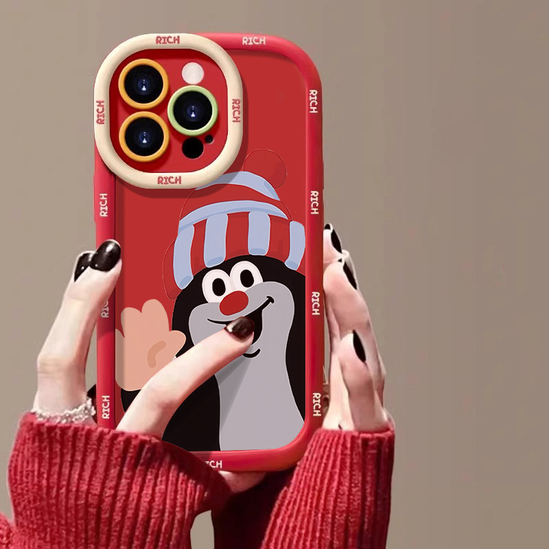 海豚先生苹果15promax手机壳iphone14全包13软12新年11泡芙x红7/8