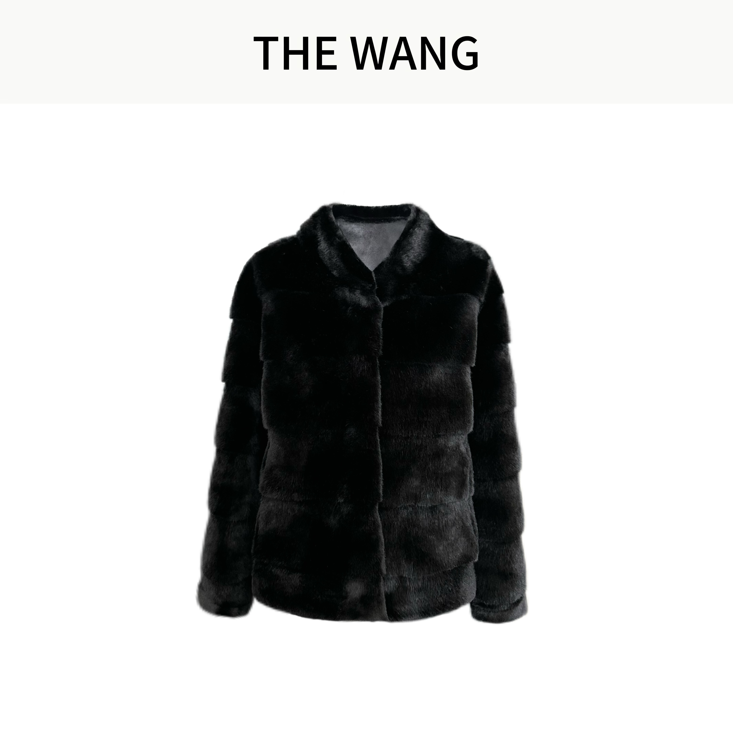 THE WANG 奶油慕斯 毛绒大衣冬季保暖加厚毛毛外套