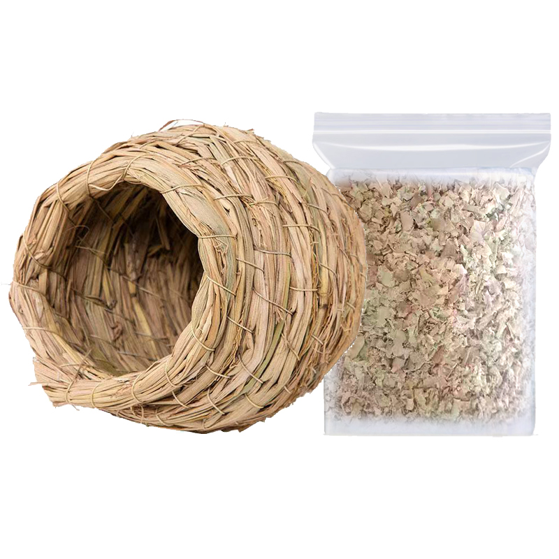 鹦鹉小鸟草窝 鹌鹑草编鸟窝保暖鸟巢木屑锯末