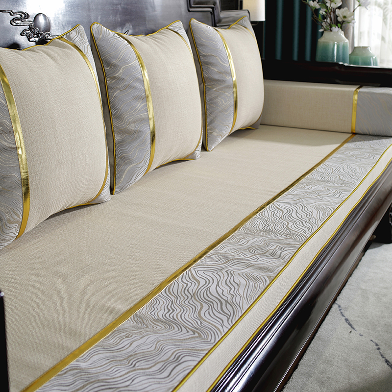 新中式红木沙发坐垫加厚防滑实木家具罗汉床垫套罩海绵垫高端定制