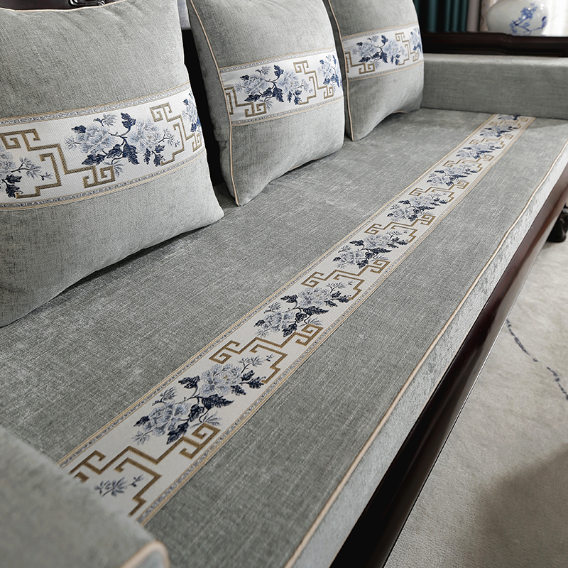 新中式红木沙发坐垫实木家具沙发垫定制罩套高档罗汉床五件套垫子