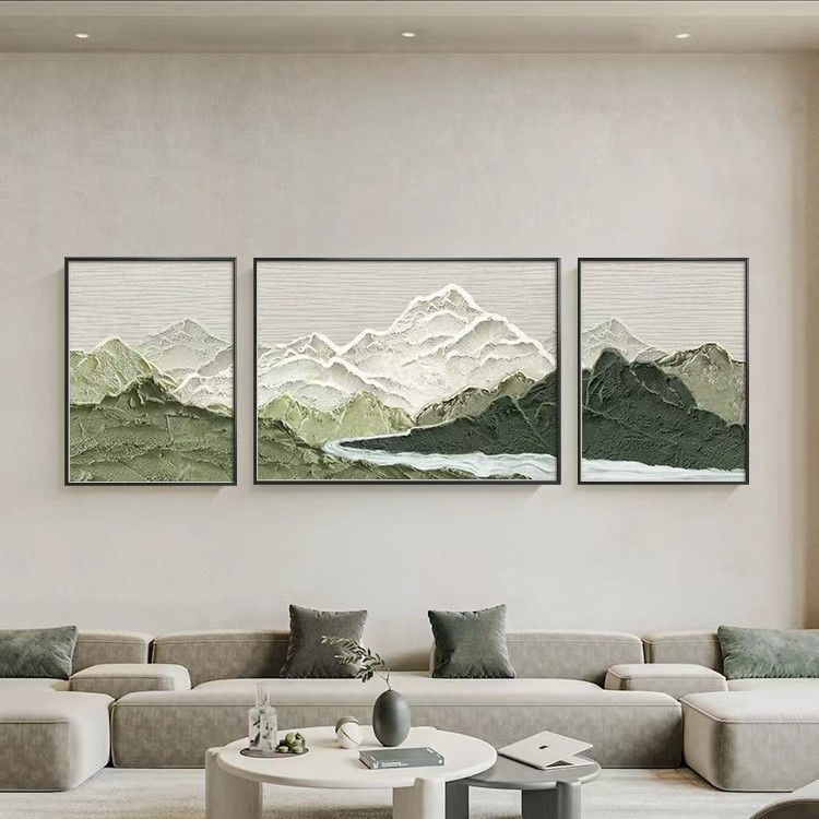 【三联7款】轻奢现代沙发背墙装饰画客厅挂画装饰画免打孔时尚挂画.