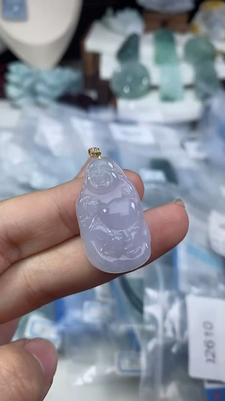 【闪购商品】翡翠佛18K金镶嵌2583