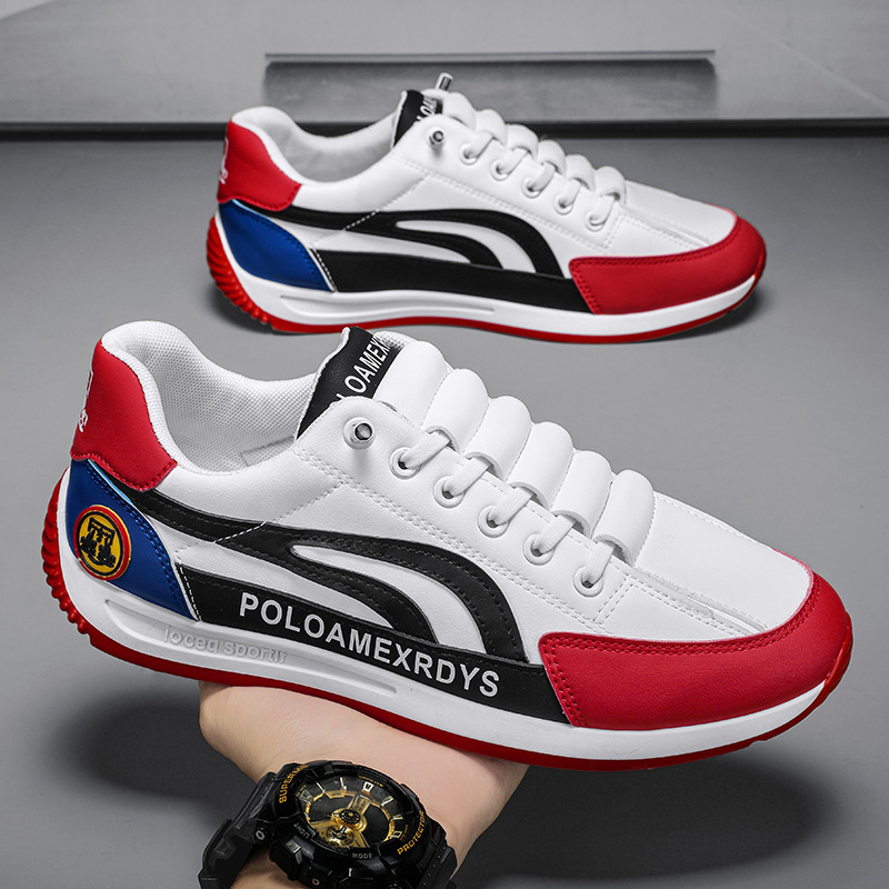 2023新款秋冬季阿甘男鞋透气小白板鞋运动休闲皮鞋一脚蹬潮鞋男士