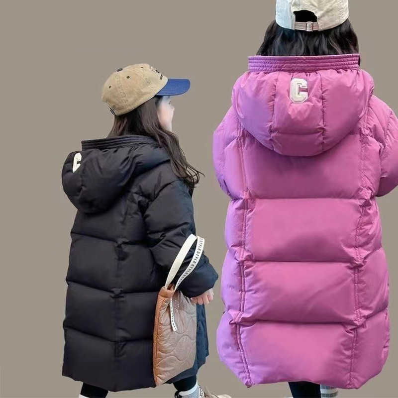女童棉服2025新款洋气女孩子儿童中长款加厚保暖棉衣棉袄洋气外套
