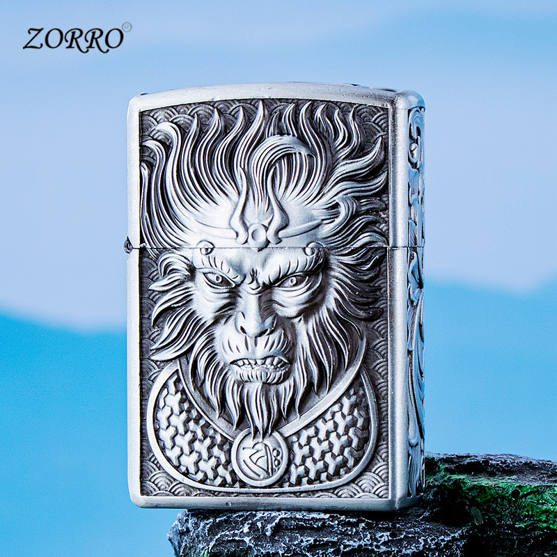 佐罗悟空【本色】金属煤油打火机高品质精美防风打火机