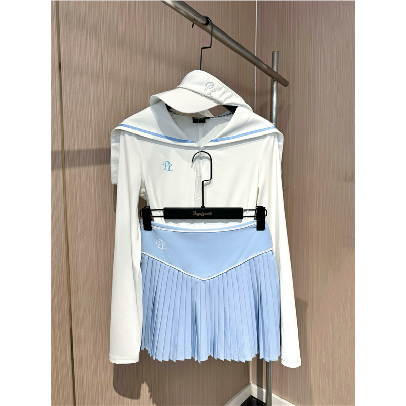 高尔夫服装女高尔夫长袖女高尔夫女裙显瘦弹力高尔夫运动女装网球