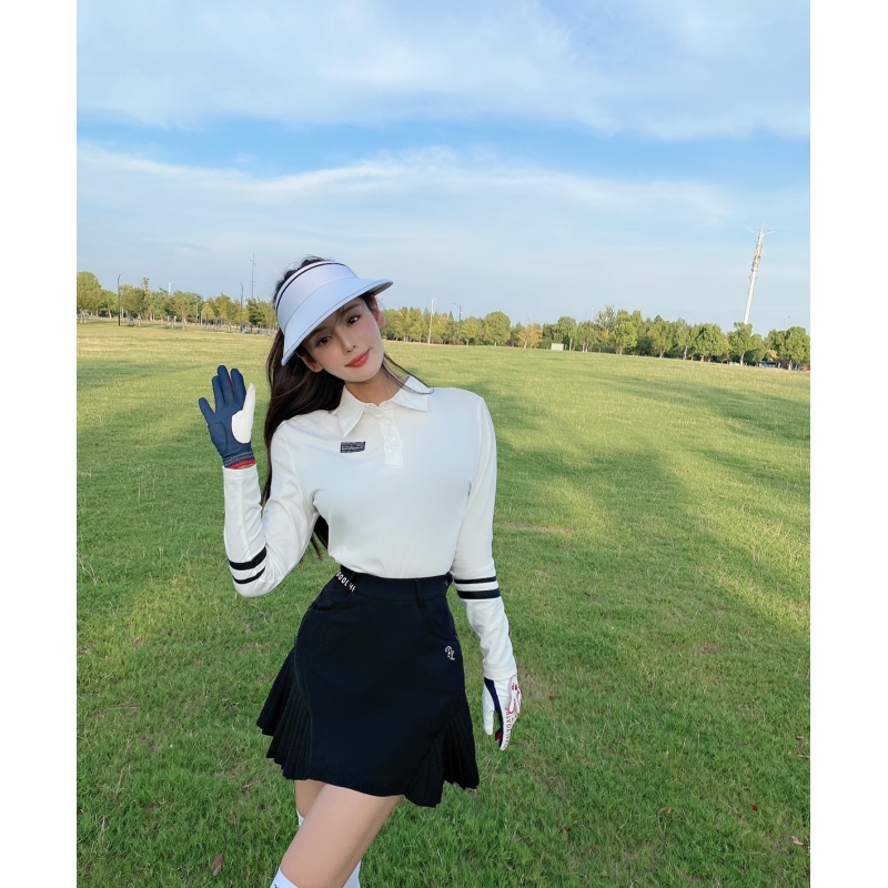 高尔夫服装女高尔夫长袖女高尔夫女裙女高尔夫球服女显瘦运动服女