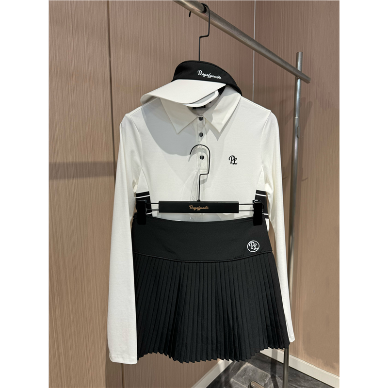 高尔夫服装女秋款高尔夫长袖女韩版显瘦高尔夫女裙网球服运动女装