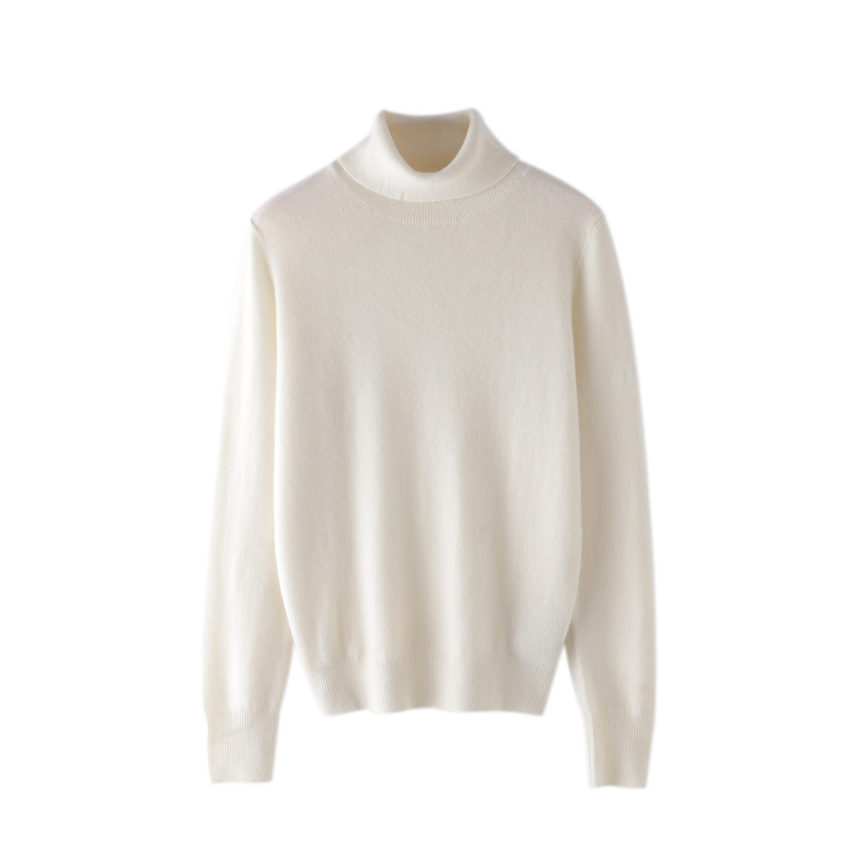 女士100纯羊绒高支高密高翻领打底衫100小山羊绒