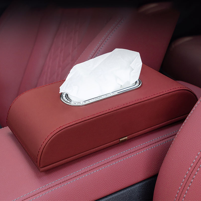 车载纸巾盒高档多功能车载网红纸抽盒新款汽车内装饰用品扶手箱