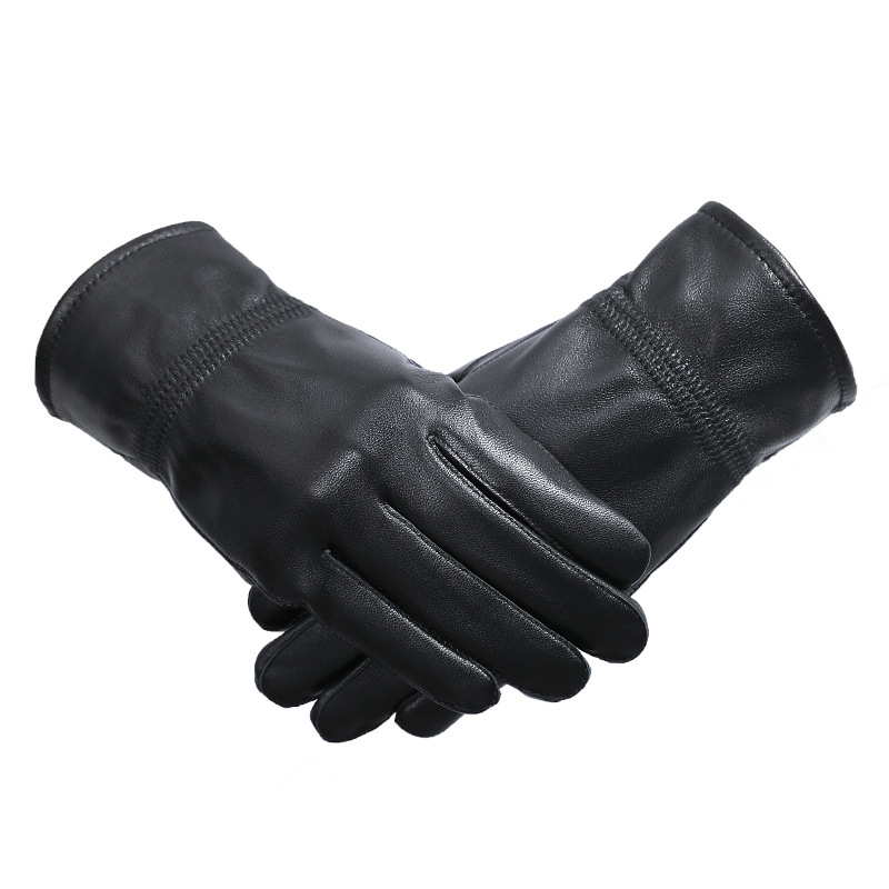 门店价格128！真皮绵羊皮加绒手套冬季皮手套头层羊皮