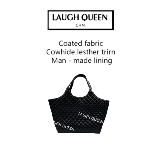 Laugh Queen手工打造女士新款包0084阳大购物袋黑色