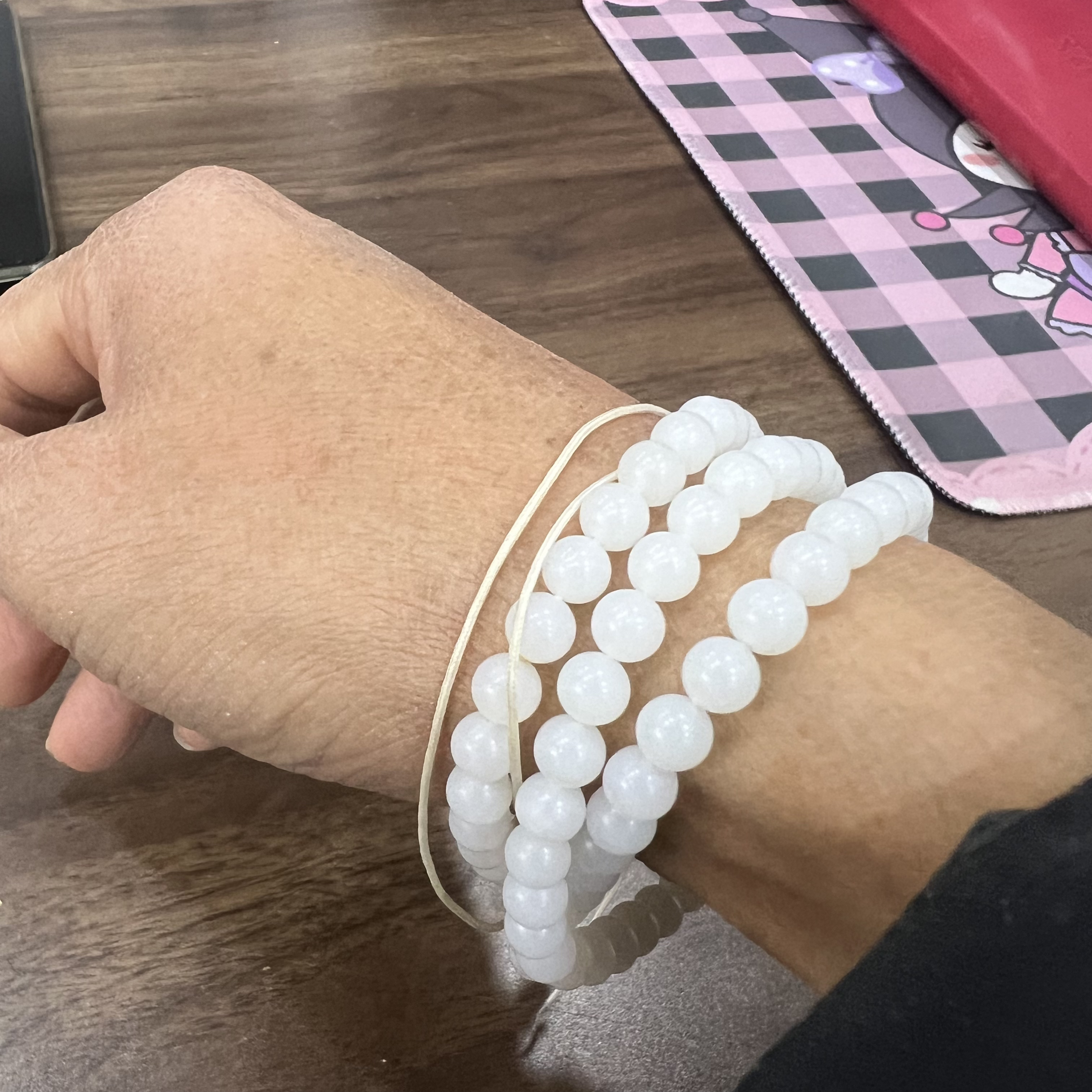 和田玉多圈手链108棵卡6