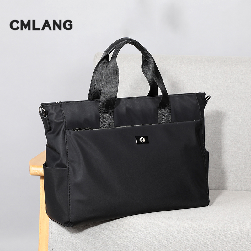 手提包男大容量帆布公文包文件袋通勤包 男士商务包牛津布男包