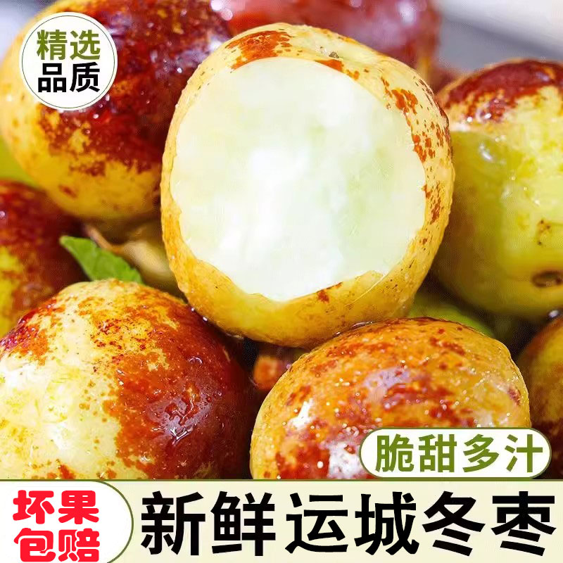 头茬牛奶冬枣特大枣鲜枣现摘应季水果孕妇水果整箱脆甜多汁1斤整