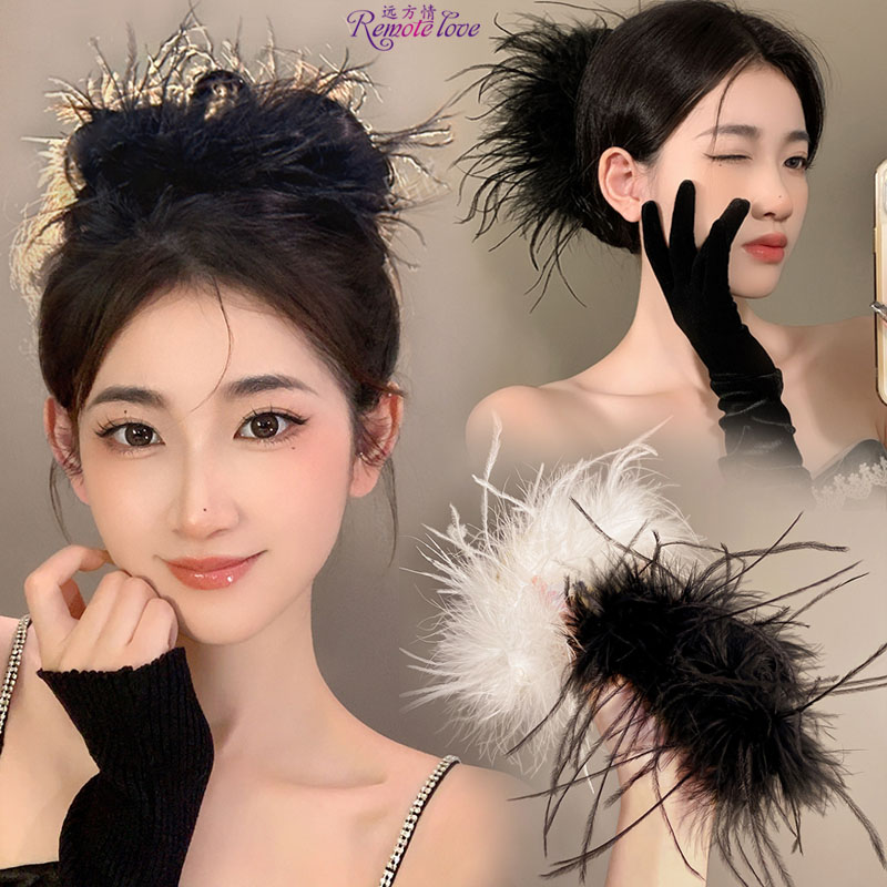remote love/远方情 锌合金羽毛发饰 超仙气质大号羽毛抓夹T1742