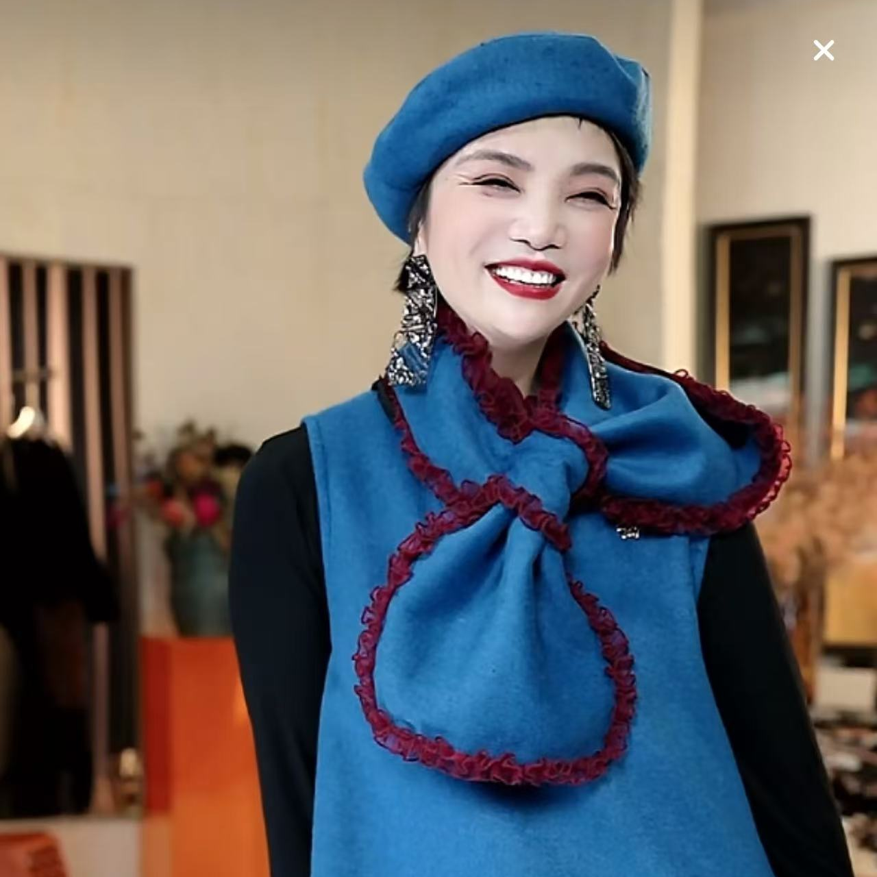 1689蝴蝶围巾篱君新款双面蝴蝶结