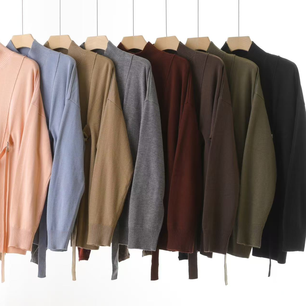 新款羊毛腰带时尚大气针织衫9110