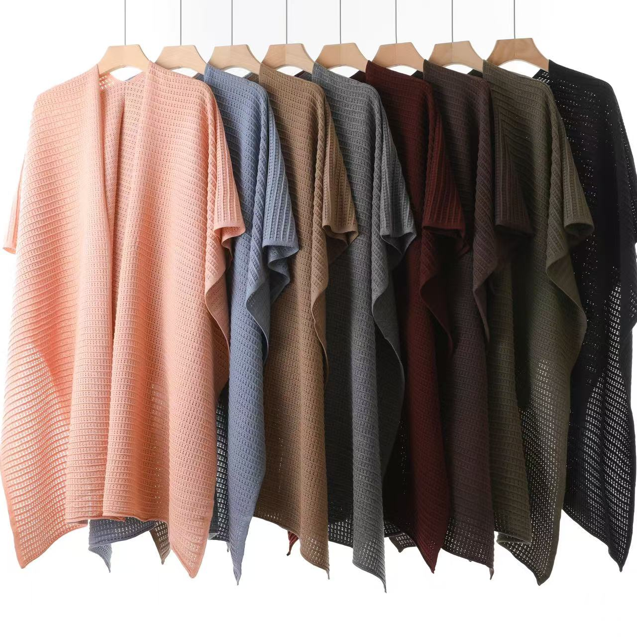 新款羊毛针织时尚披肩衫8088