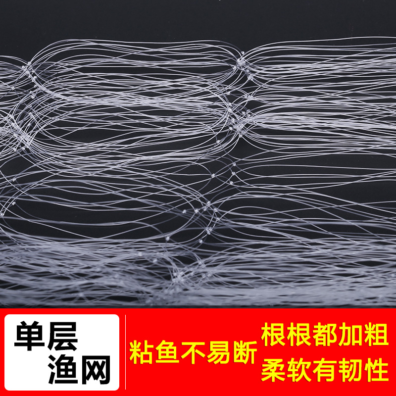 加粗单层网加密网眼甲鱼网0.25线丝5指6指7指网粘网挂网胖头鲢鳙