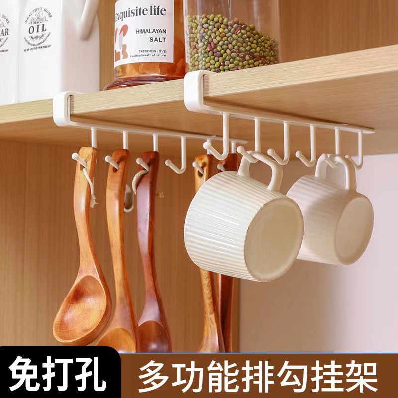 锦盛厨房置物架无痕免打孔挂钩橱柜门挂架挂钩架悬挂式收纳整理架
