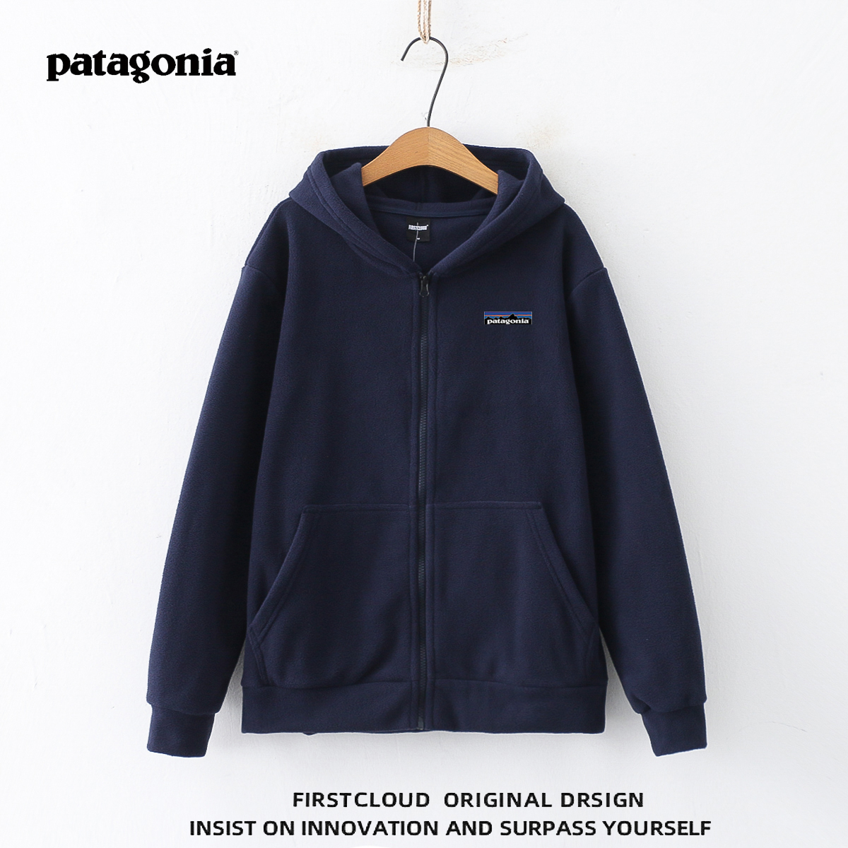Patagonia/巴塔户外运动秋冬抓绒保暖休闲拉链带帽卫衣