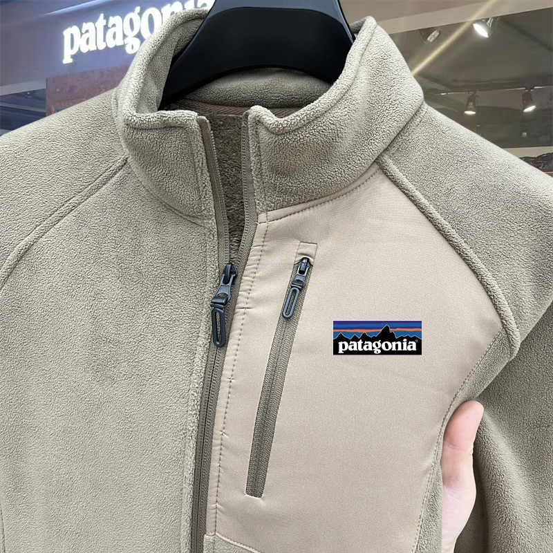 Patagonia巴塔哥尼亚户外抓绒加厚保暖半高立领外套男