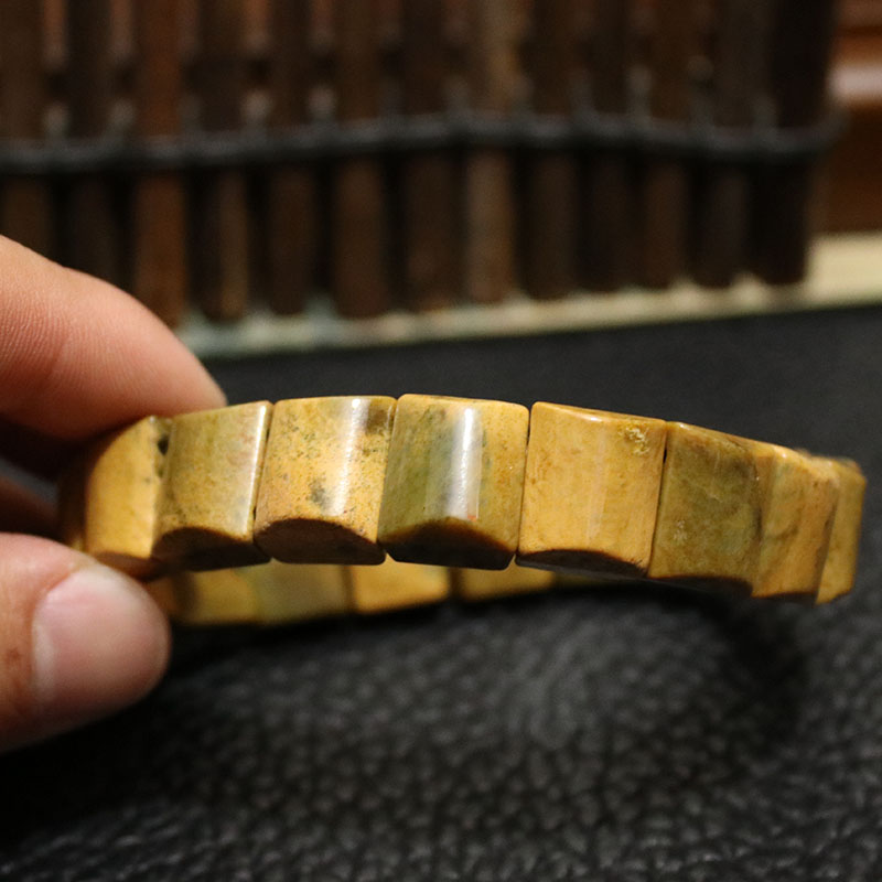 河磨玉手牌手串析木河磨玉手链手工打磨椴树林细油皮天然保证包邮