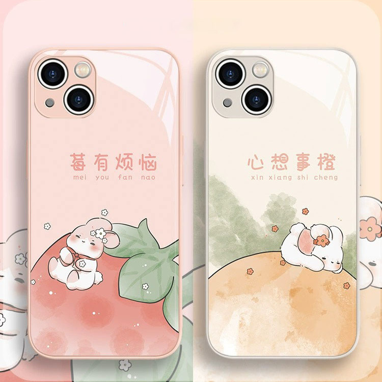 情侣手机壳iPhone13苹果14promax橙子12草莓11简约xs全包华为小米
