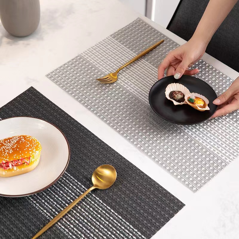 创意新品日式简约pvc亮片西餐垫 亚马逊热销北欧风家用餐具垫杯垫