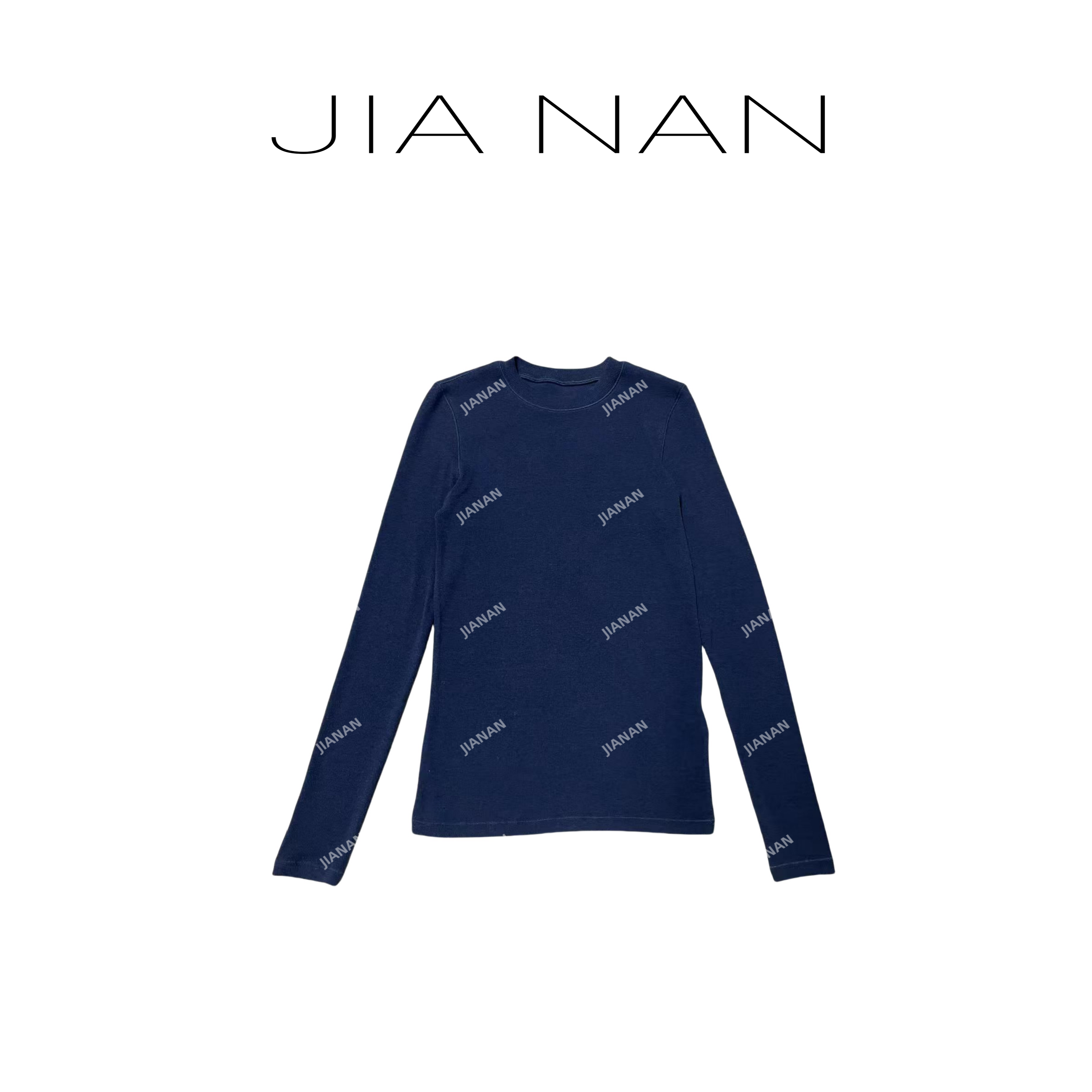 成人多色圆领打底长袖T恤7083