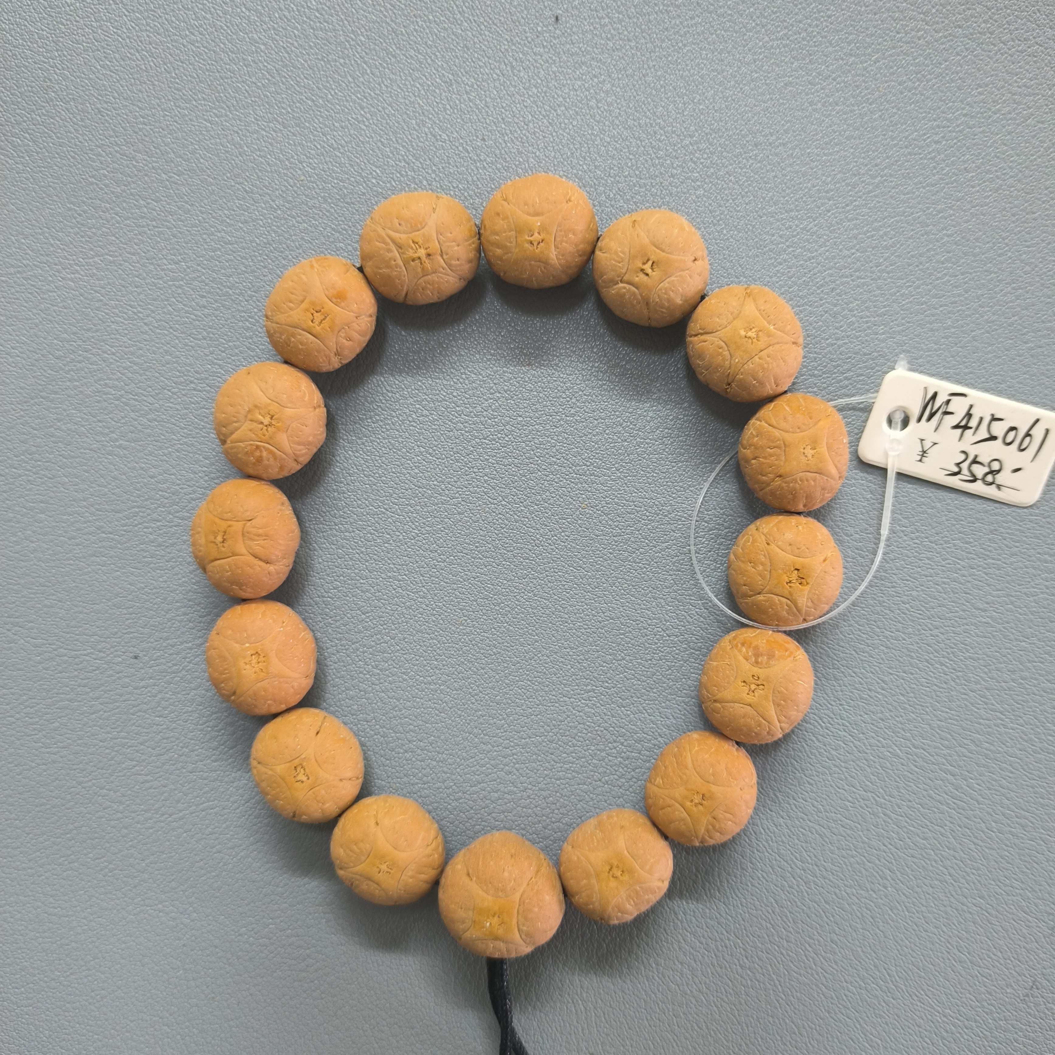 【WF415061】24年新籽15mm尼泊尔麒麟眼菩提手串配三通文玩手串