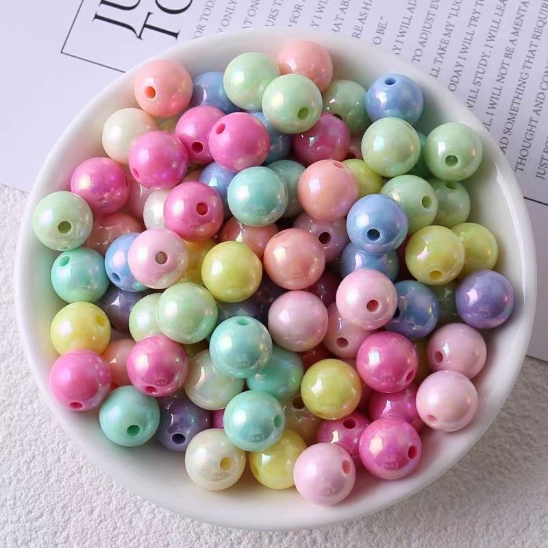 有文精选  12毫米马卡龙AB彩珠 可做发箍材料