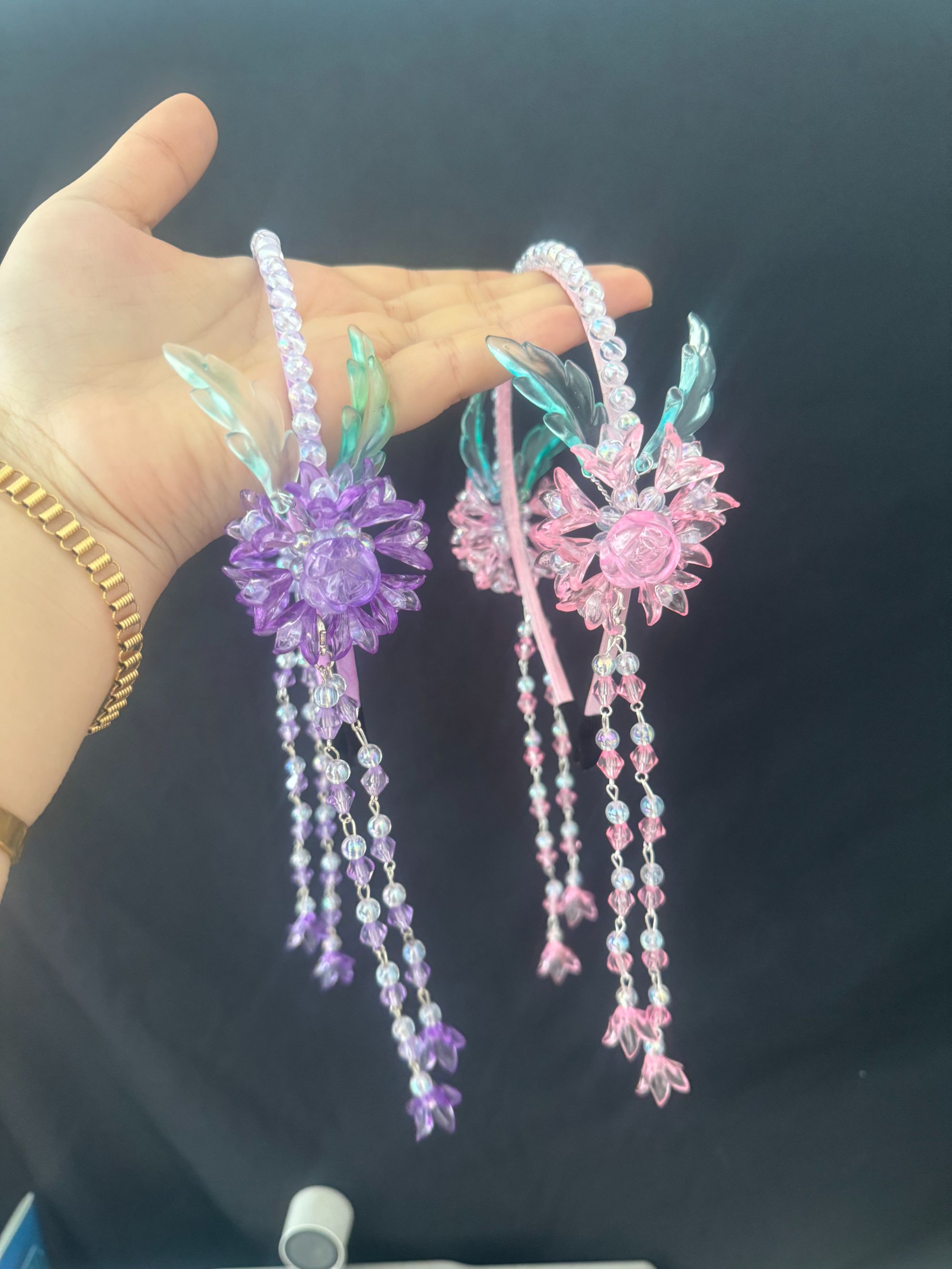 有文精选花好月圆版流苏发箍 手工DIY制作材料包 