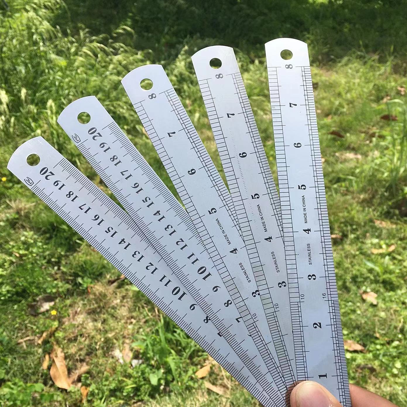 有文精选 15厘米30厘米加厚钢尺不锈钢材质手工DIY制作工具