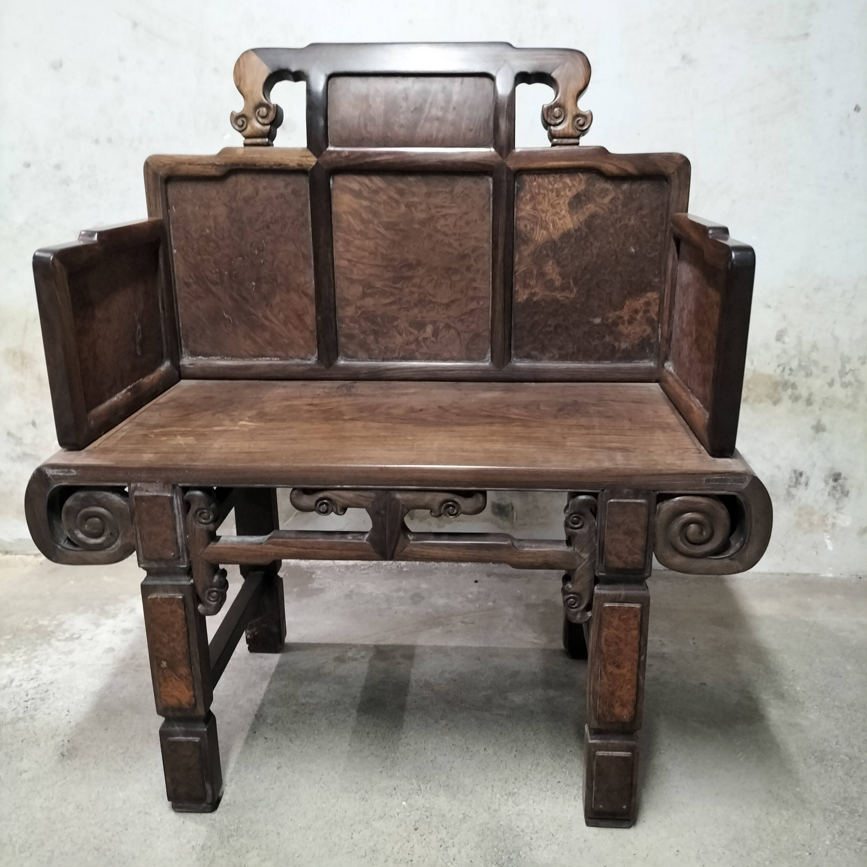 红木五屏风小宝座