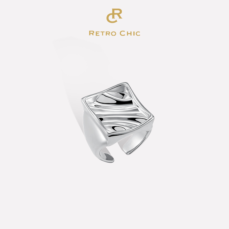 铜合金戒指 RC RETRO CHIC 意大利复古时尚首饰 银色波光戒指