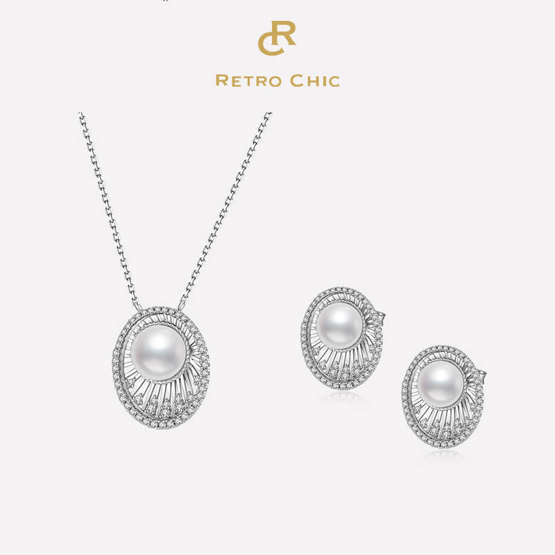 铜合金项链 RC RETRO CHIC 意大利复古时尚首饰  黛安娜白月套装